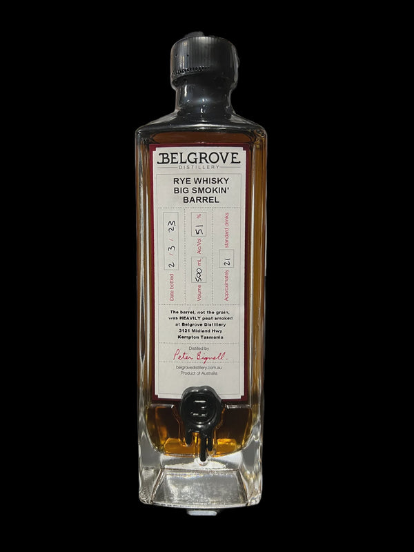 Belgrove 'Big Smokin Barrel' Rye Whiskey
