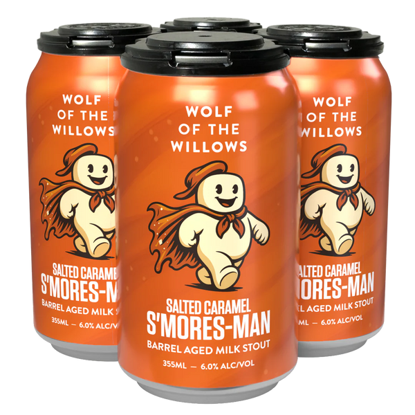 Wolf of the Willows 'Salted Caramel S'mores-Man' Barrel Aged Milk Stout