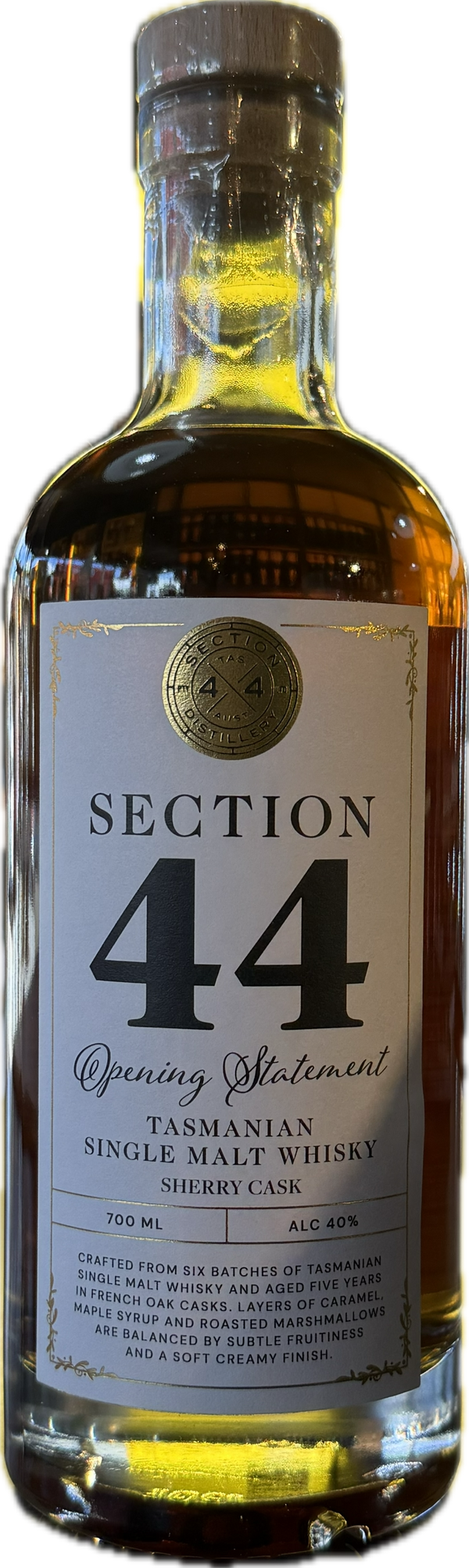 Section 44 Single Malt 'Opening Statement' Sherry Cask Whisky