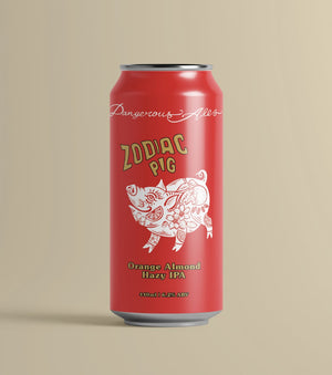 Dangerous Ales Zodiac Pig Orange Almond Hazy IPA 440mk - Hop Vine & Still