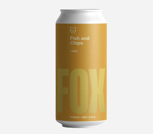 Fox Friday Fish & Chips Lager 440ml - Hop Vine & Still