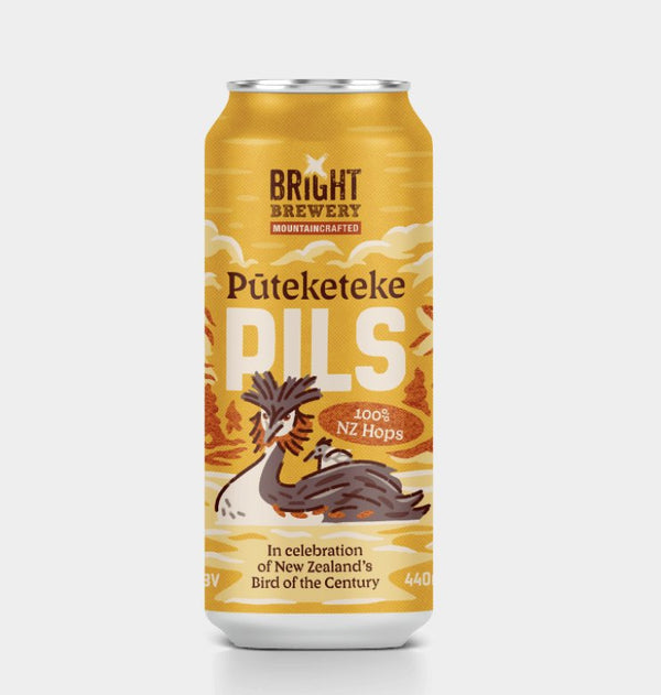 Bright Brewery Puteketeke NZ Pils 440ml - Hop Vine & Still