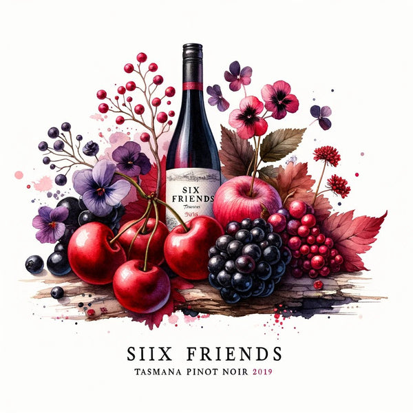 Six Friends Tasmania Pinot Noir 2019 750ml - Hop Vine & Still