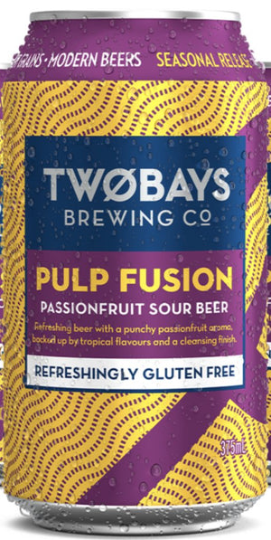 Two bays Pulp Fusion Passionfruit Sour 375ml - Hop Vine & Still